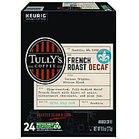 Tully's Coffee French Roast Decaf Coffee K-Cups, 24/Box (192419)