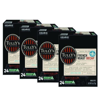 Tully's Coffee French Roast Decaf Coffee K-Cups, 96/Carton (192419CT)