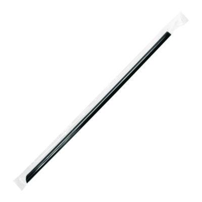 Karat Jumbo Straws, 9", Plastic, Black, 2,000/Carton (C9035)