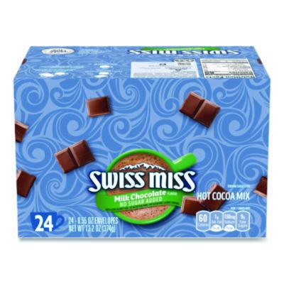 Swiss Miss Hot Cocoa Mix, No Sugar Added, 24 Packets/Box (55584)