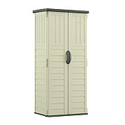 Suncast Vertical Storage Shed, 22 cu ft, 2 ft 8.25" x 2 ft 1.5" x 6 ft, Vanilla/Stoney (BMS1250)