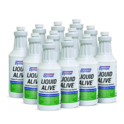 Dymon LIQUID ALIVE Enzyme Producing Bacteria, 32 oz Bottle, 12/Carton (23332)