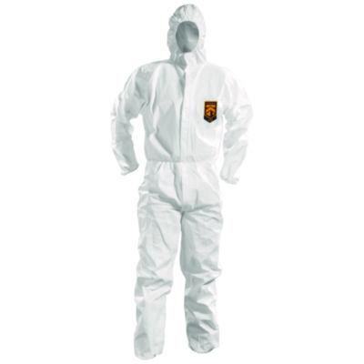 KleenGuard A50 Breathable Splash and Particle Protection Overalls, White, 2X-Large, 25/Carton (51928)