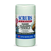 SCRUBS Hand Cleaner Towels, 1-Ply, 10 x 12, Citrus, Blue/White, 30/Canister (42230)