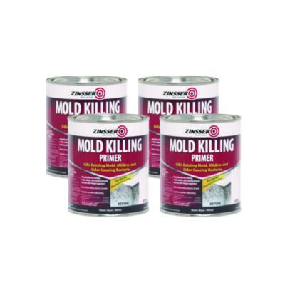 Zinsser Mold Killing Primer, Flat White, 1 qt Bucket/Pail, 4/Carton (276087CT)