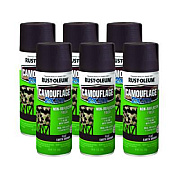 Rust-Oleum Camouflage Spray Paint, Flat Earth Brown, 12 oz Aerosol Can, 6/Carton (279178CT)