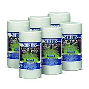 SCRUBS Graffiti and Spray Paint Remover Towels, Citrus, 10 x 12, Neutral Scent, White/Orange, 30/Canister, 6 Canisters/Carton (90130CT)