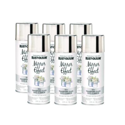 Rust-Oleum Specialty Mirror Effect Spray Paint, High Gloss Mirror, 6 oz Aerosol Can, 6/Carton (301494CT)