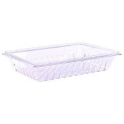 Carlisle StorPlus Polycarbonate Food Storage Container Colander, 18 x 26 x 5, Clear, Plastic (1062807)