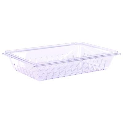 Carlisle StorPlus Polycarbonate Food Storage Container Colander, 18 x 26 x 5, Clear, Plastic (1062807)