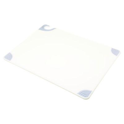 San Jamar Saf-T-Grip Cutting Board, Plastic, 24 x 18 x 0.5, White (CBG182412WH)
