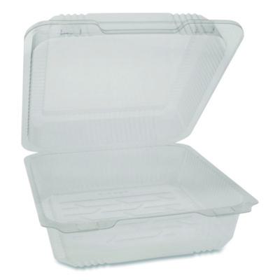 Pactiv Evergreen SmartLock PET Hinged Lid Bakery Container, 8.75 x 8.25 x 3.63, Clear, Plastic, 200/Carton (0CAH09700000)
