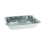 Pactiv Evergreen Aluminum Steam Table Pan, Half-Size Deep, 2.6" Deep, 11.8 x 9.4, 100/Carton (Y6132H)