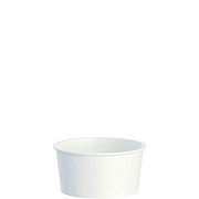 SOLO Double Poly Paper Food Container, 6 oz, 3.83" Diameter x 1.99" h, White, 1,000/Carton (VS606X02050)