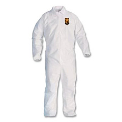 KIMBERLY CLARK A40 Coveralls, Open Wrists and Ankles, Medium, White, 25/Carton (44312)