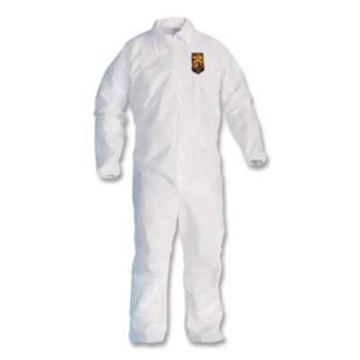 KIMBERLY CLARK A40 Coveralls, Open Wrists and Ankles, Medium, White, 25/Carton (44312)