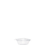 Dart ClearPac SafeSeal Tamper-Resistant/Evident Containers, Flat Lid, 4 oz, 3.72 x 4.2 x 1.41, Clear, 100/Pack, 4 Packs/Carton (CH4DEF)