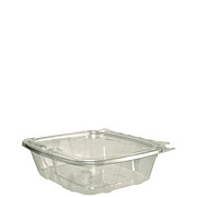 Dart ClearPac SafeSeal rPET Tamper-Resistant/Evident Containers, Embossed Bottom, 24 oz, 6.37 x 7.15 x 1.86, Clear, 200/Carton (CH24DERF)