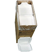 Pactiv Evergreen SmartLock Vented Foam Hinged Lid Container, 9 x 9.5 x 3.3, White, 150/Carton (YHLWV9010000)