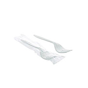 Pactiv Evergreen Fieldware Cutlery, Individually Wrapped, Mediumweight Fork, Plastic, White, 1,000/Carton (FKFWCH)