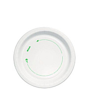 SOLO Compostable Paper Dinnerware, ProPlanet Seal, Plate, 8.5" dia, White, 125/Pack (MP9PLANETPK)