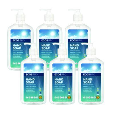 ECOS PRO Liquid Hand Soap, Free and Clear Scent, 17 oz, 6/Carton (PL96636CT)