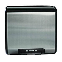 Bobrick TrimLineSeries QuietDry Surface-Mounted ADA Automatic Hand Dryer, 115 V, 13.6 x 5.1 x 14.9, Satin Stainless Steel (7128)