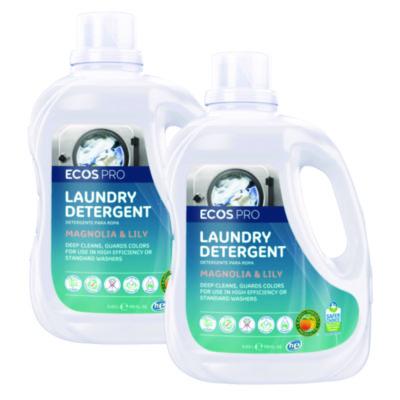 ECOS PRO Laundry Detergent Liquid, Magnolia and Lily Scent, 170 oz Jug, 2/Carton (PL937202CT)