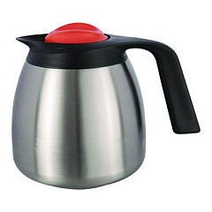 BUNN Decaf Thermal Carafe, 64 oz, Stainless Steel/Black/Orange (THERMORN)