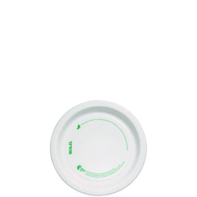 SOLO Compostable Paper Dinnerware, ProPlanet Seal, Plate, 6" dia, White, 500/Carton (OFMP6PLANET)