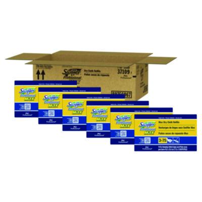 Swiffer Max/XL Dry Refill Cloths, 17.88 x 10, White, 16/Box, 6 Boxes/Carton (37109)