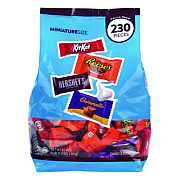 Hershey's Assorted Minis Value Pack, Assorted Chocolates, 63.4 oz Bag, 230 Pieces (22002450)