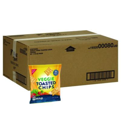 Nabisco Wheat Thins Toasted Veggie Chips, 1.75 oz Bag, 60/Carton (00080)