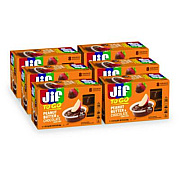 Jif To Go Chocolate Peanut Butter, Chocolate, 1.1 oz Cups, 8 Cups/Pack, 6 Packs/Carton (35614)