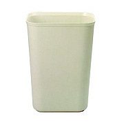 Rubbermaid Commercial Fiberglass Wastebasket, 10 gal, Fiberglass, Beige (254400BG)