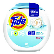 Tide Pods, Unscented, 81 Pods/Tub (91798EA)