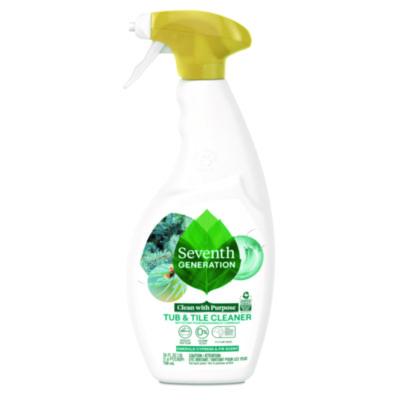 Seventh Generation Professional Tub and Tile Cleaner, Emerald Cypress and Fir Scent, 26 oz Spray Bottle, 8/Carton (67662077)