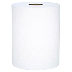 Scott Universal 100% Recycled Fiber Hard Roll Paper Towels, 1-Ply, 8" x 800 ft, White, 6 Rolls/Carton (56158)