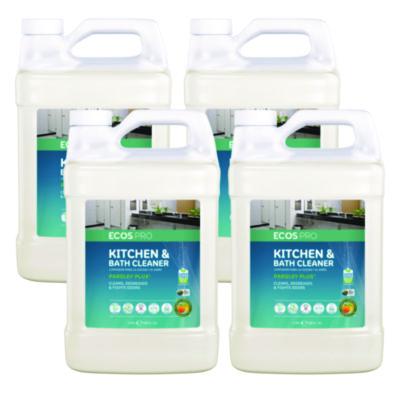 ECOS PRO Parsley Plus All-Purpose Kitchen and Bathroom Cleaner, Herbal Scent, 1 gal Bottle, 4/Carton (PL974604CT)