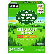 Green Mountain Coffee Breakfast Blend Decaf Coffee K-Cups, 24/Box (7522)