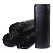 Trinity Plastics Low-Density Can Liners, 33 gal, 1.25 mil, 33" x 39", Black, Flat Pack, 250/Carton (ML3339)