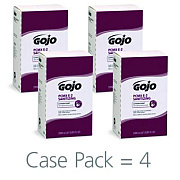 GOJO E2 Sanitizing Lotion Soap with PCMX Refill, For Pro TDX Dispenser, Fragrance-Free, 2,000 mL, 4/Carton (728104CT)