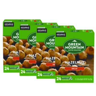 Green Mountain Coffee Hazelnut Decaf Coffee K-Cups, 96/Carton (7792CT)