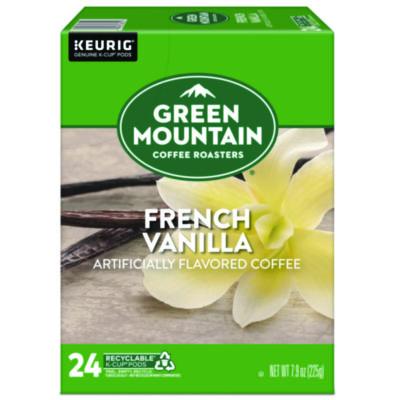 Green Mountain Coffee French Vanilla Coffee K-Cup Pods, 24/Box (6732)