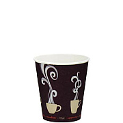 SOLO Thermoguard Insulated Paper Hot Cups, 12 oz, Steam Print Design, 600/Carton (DWTG12STCT)