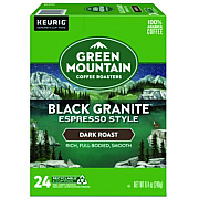 Green Mountain Coffee Black Granite Espresso Style K-Cups, 24/Box (9530)