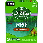Green Mountain Coffee Lake and Lodge Coffee K-Cups, Medium Roast, 24/Box (6523)
