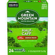 Green Mountain Coffee Half-Caff Coffee K-Cups, 24/Box (6999)