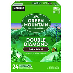 Green Mountain Coffee Double Black Diamond Extra Bold Coffee K-Cups, 24/Box (4066)