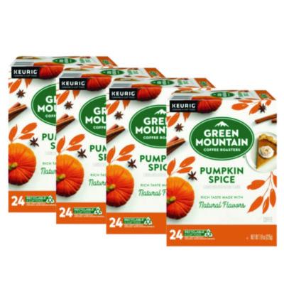 Green Mountain Coffee Fair Trade Certified Pumpkin Spice Flavored Coffee K-Cups, 96/Carton (6758CT)